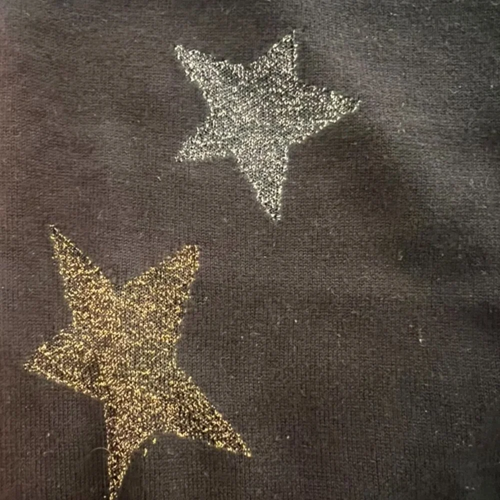 Zadig & Voltaire cotton wool metallic stars cardigan size S - Picture 3 of 4